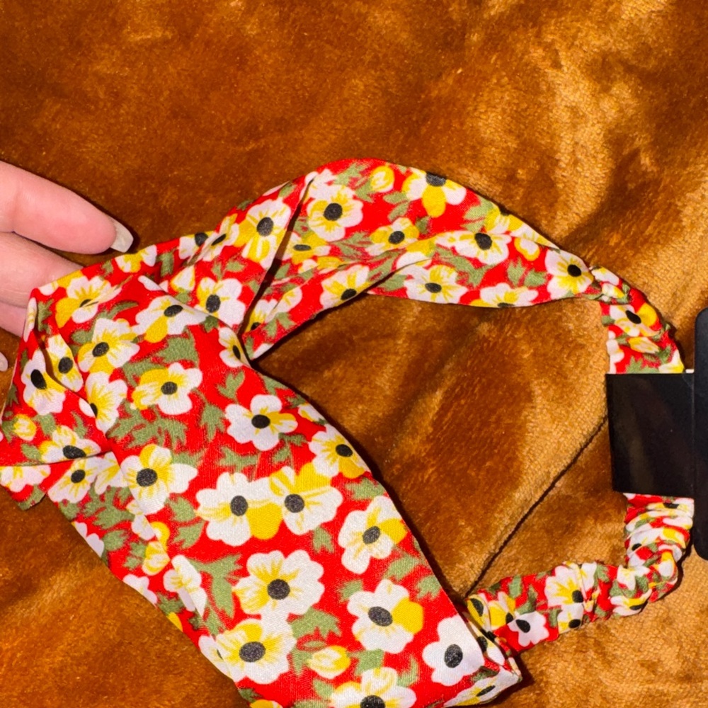Floral Red & Yellow Headband Set NWT - Picture 11 of 11